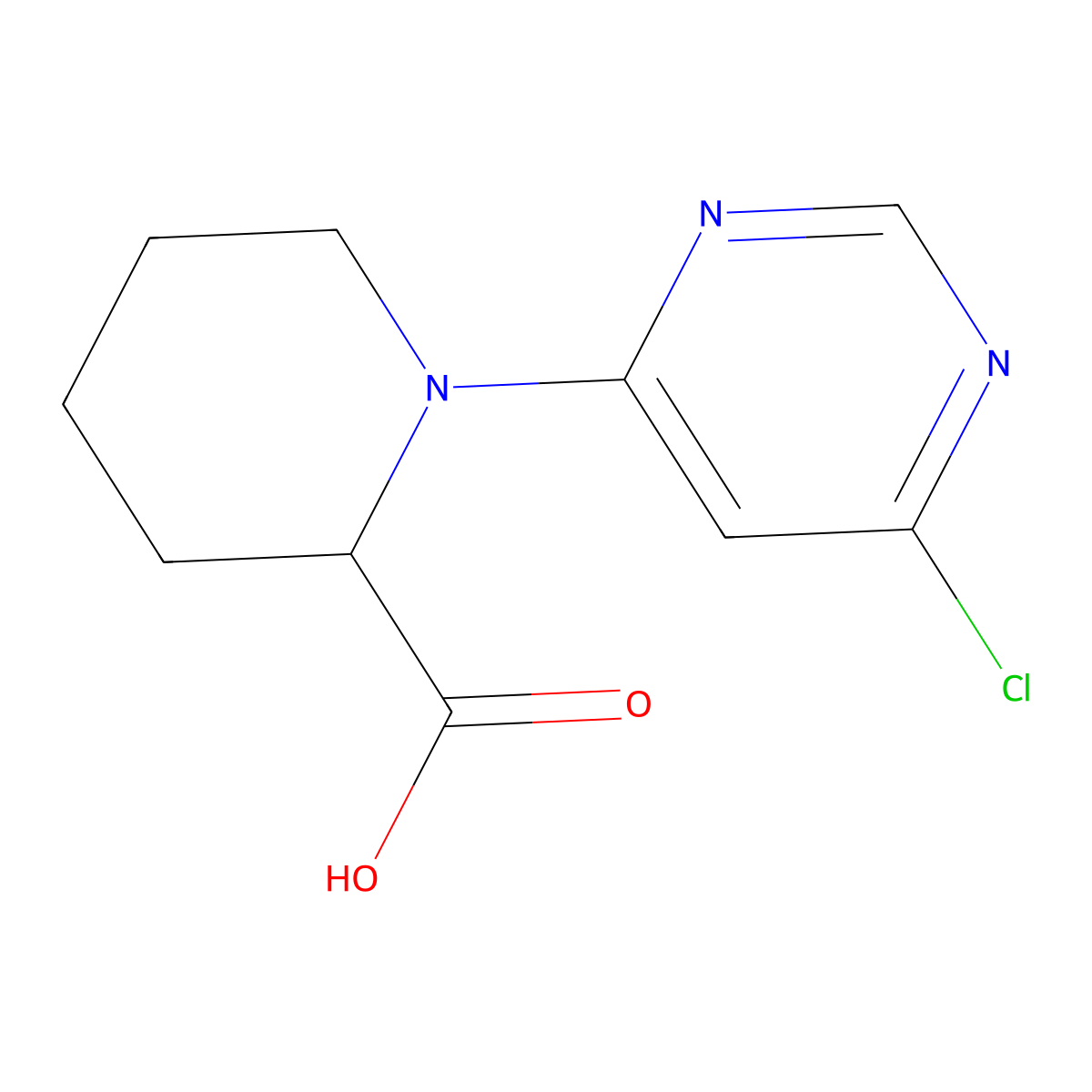 1-(6-Chloropyrimidin-4-yl)piperidine-2-carboxylic acid molecular structure, CAS 1261229-63-3