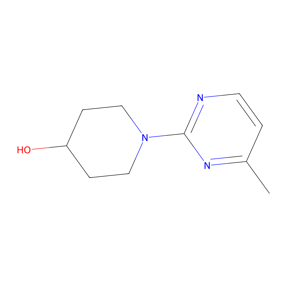 1-(4-Methylpyrimidin-2-yl)piperidin-4-ol molecular structure, CAS 1261230-28-7