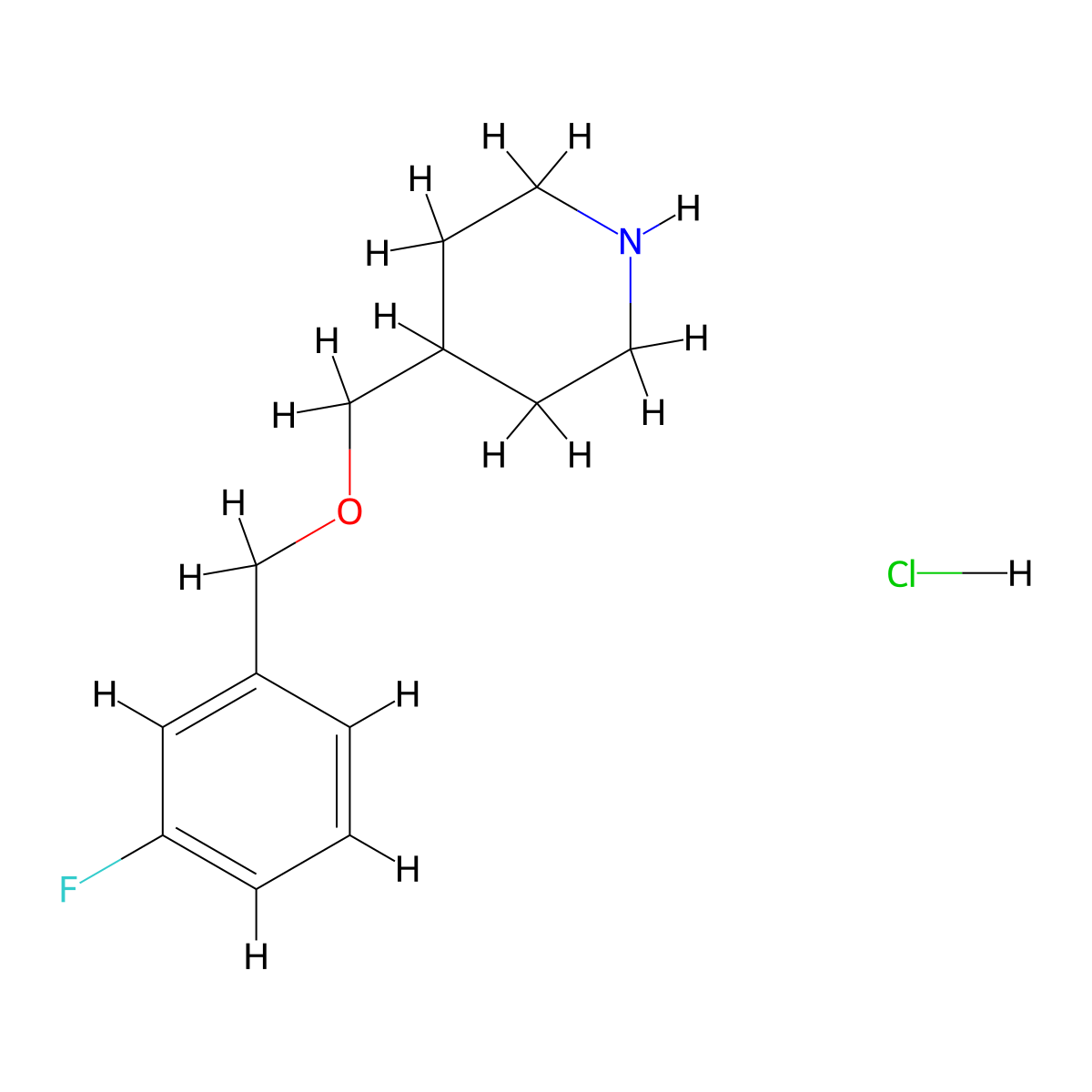 4-(3-Fluoro-benzyloxymethyl)-piperidine hydrochloride molecular structure, CAS 1261232-27-2
