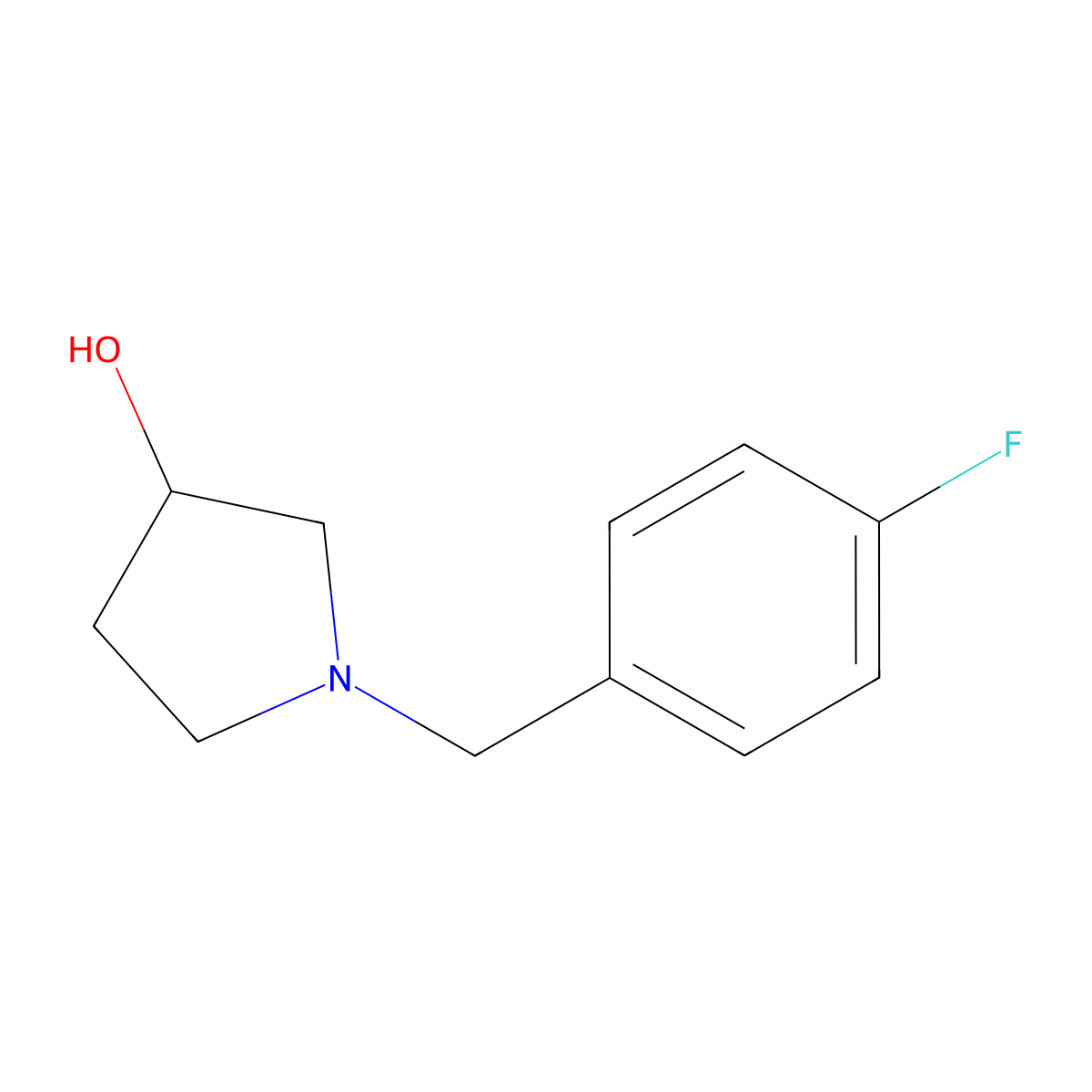 (S)-1-(4-Fluoro-benzyl)-pyrrolidin-3-ol molecular structure, CAS 1261233-72-0