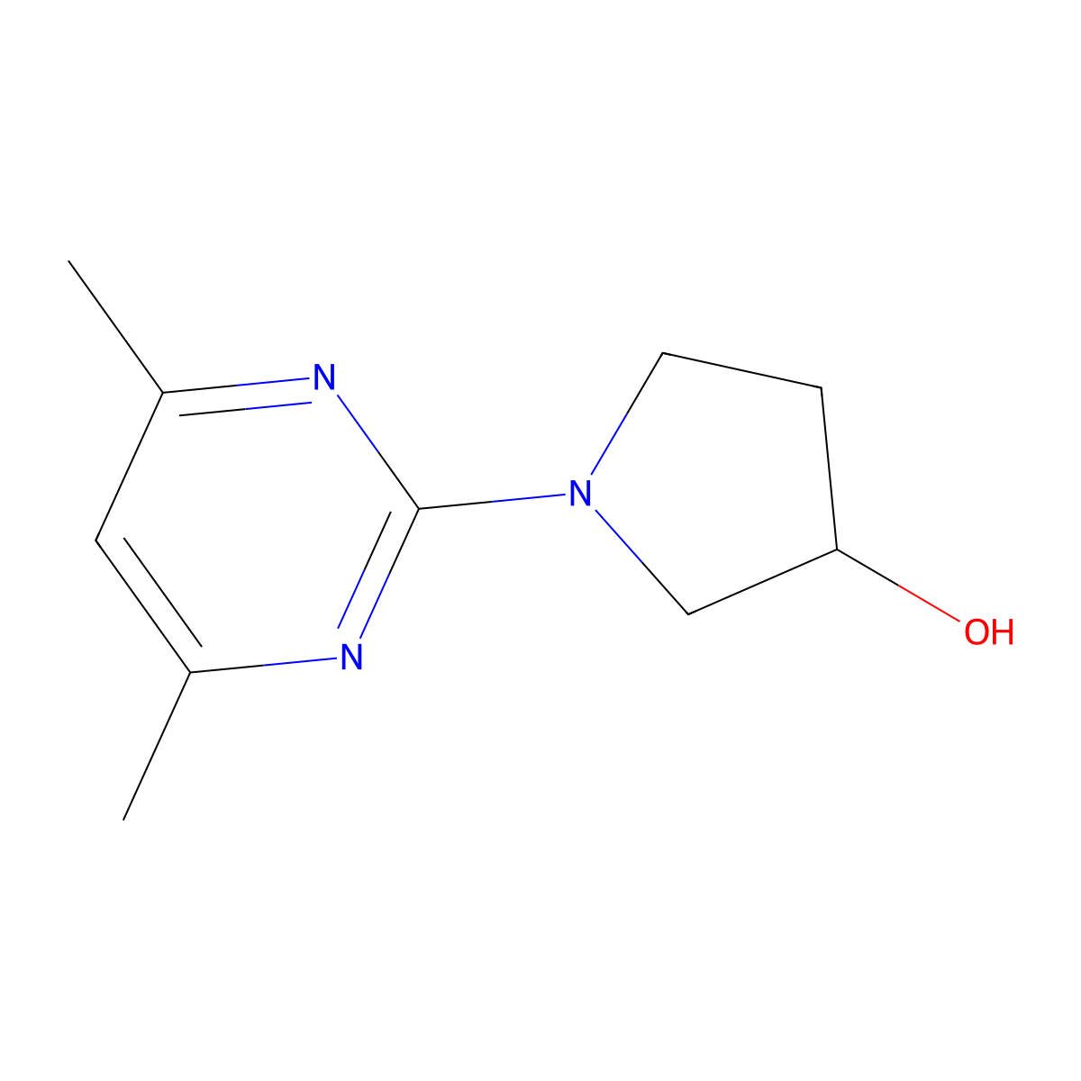 1-(4,6-Dimethylpyrimidin-2-yl)pyrrolidin-3-ol molecular structure, CAS 1261233-89-9