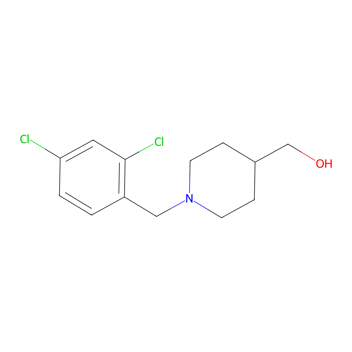 [1-(2,4-Dichloro-benzyl)-piperidin-4-yl]-methanol molecular structure, CAS 1261235-02-2