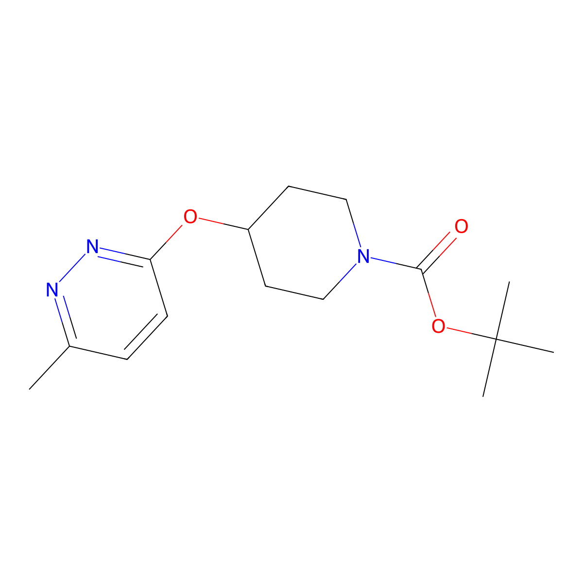 Tert-butyl 4-((6-methylpyridazin-3-yl)oxy)piperidine-1-carboxylate molecular structure, CAS 1261235-16-8