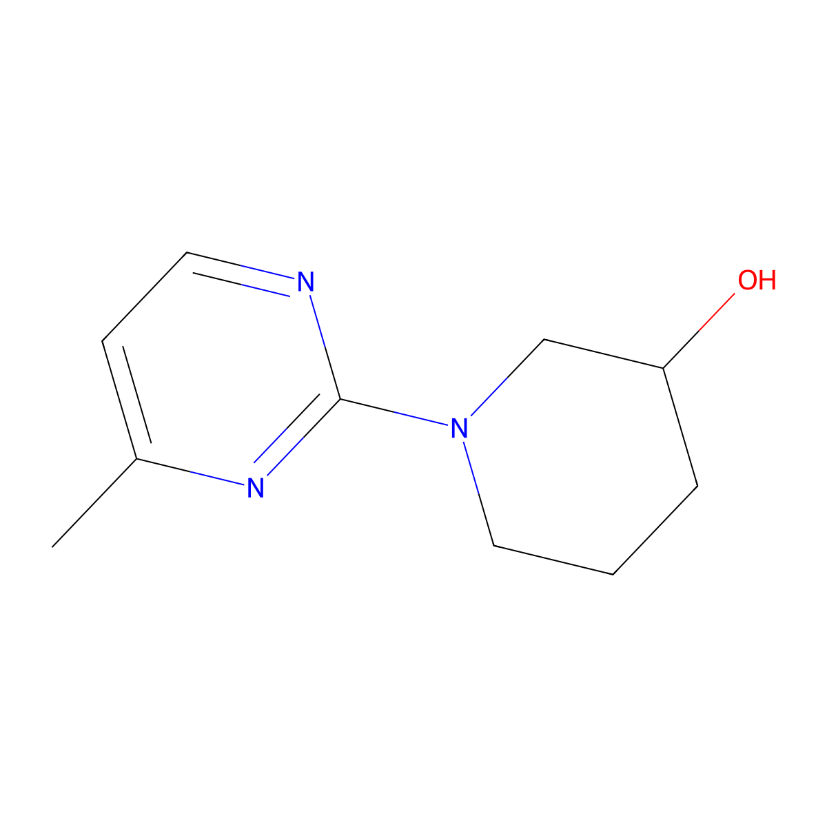1-(4-Methylpyrimidin-2-yl)piperidin-3-ol molecular structure, CAS 1261235-25-9