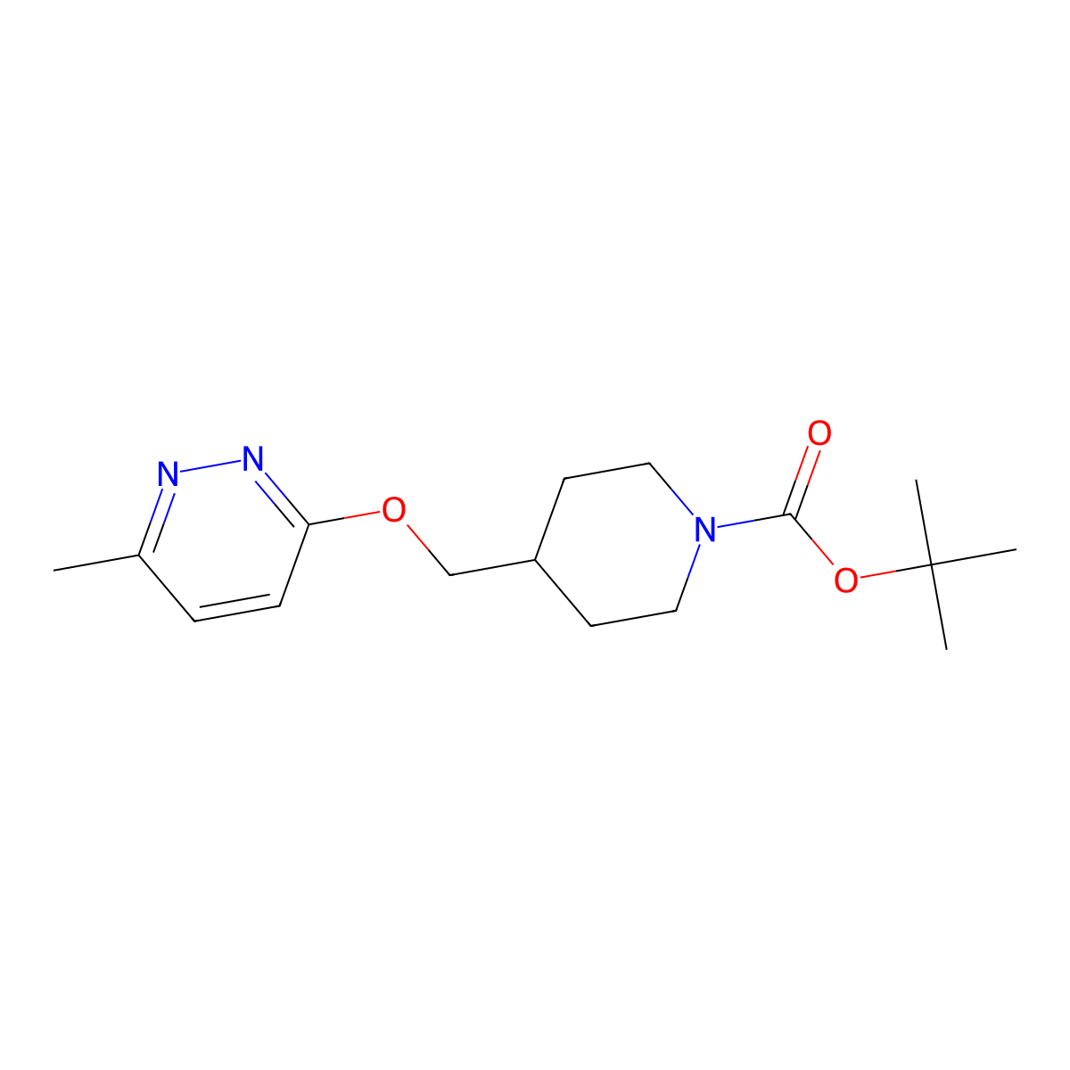 4-(6-Methyl-pyridazin-3-yloxymethyl)-piperidine-1-carboxylic acid tert-butyl ester molecular structure, CAS 1261235-26-0