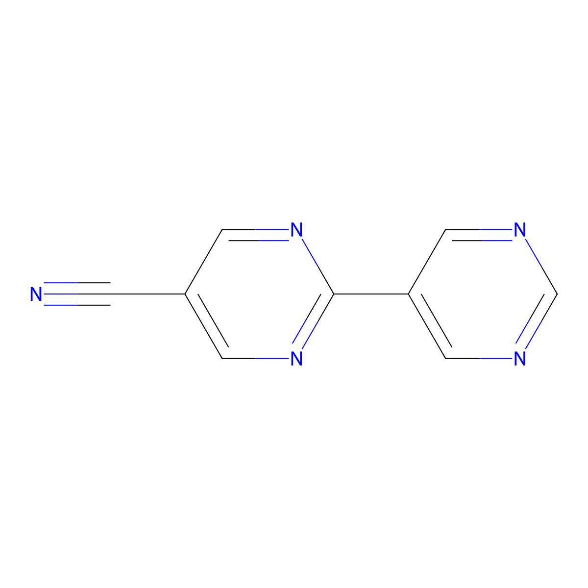 [2,5'-Bipyrimidine]-5-carbonitrile molecular structure, CAS 1261236-47-8