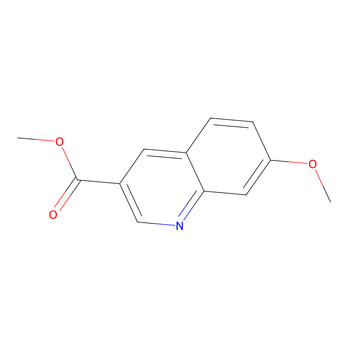 Methyl 7-methoxyquinoline-3-carboxylate molecular structure, CAS 1261236-48-9