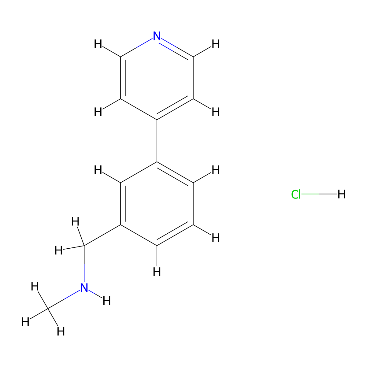 N-Methyl-1-(3-(pyridin-4-yl)phenyl)methanamine hydrochloride molecular structure, CAS 1261236-62-7