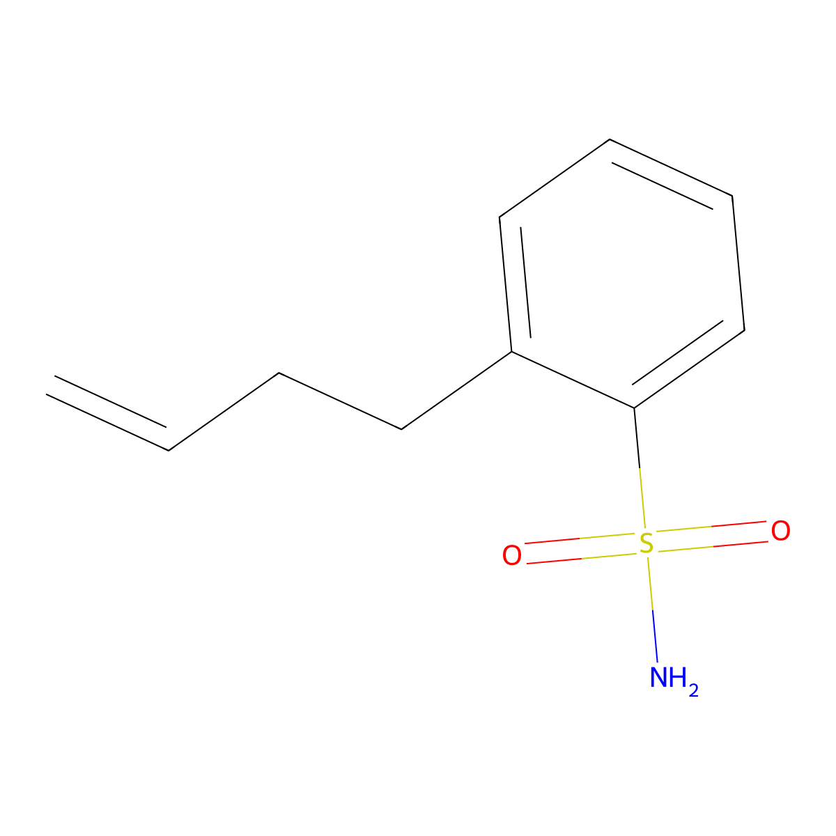2-(But-3-en-1-yl)benzene-1-sulfonamide molecular structure, CAS 1261246-97-2