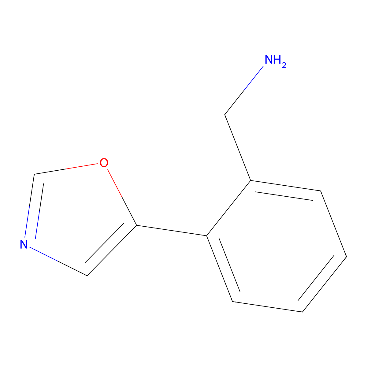 2-(5-Oxazolyl)benzylamine molecular structure, CAS 1261268-75-0