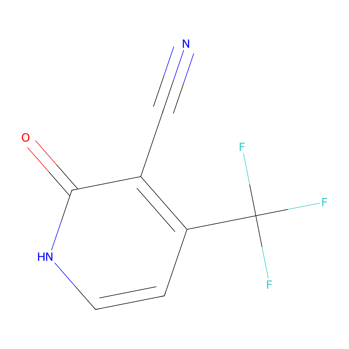2-Hydroxy-4-(trifluoromethyl)nicotinonitrile molecular structure, CAS 1261268-77-2