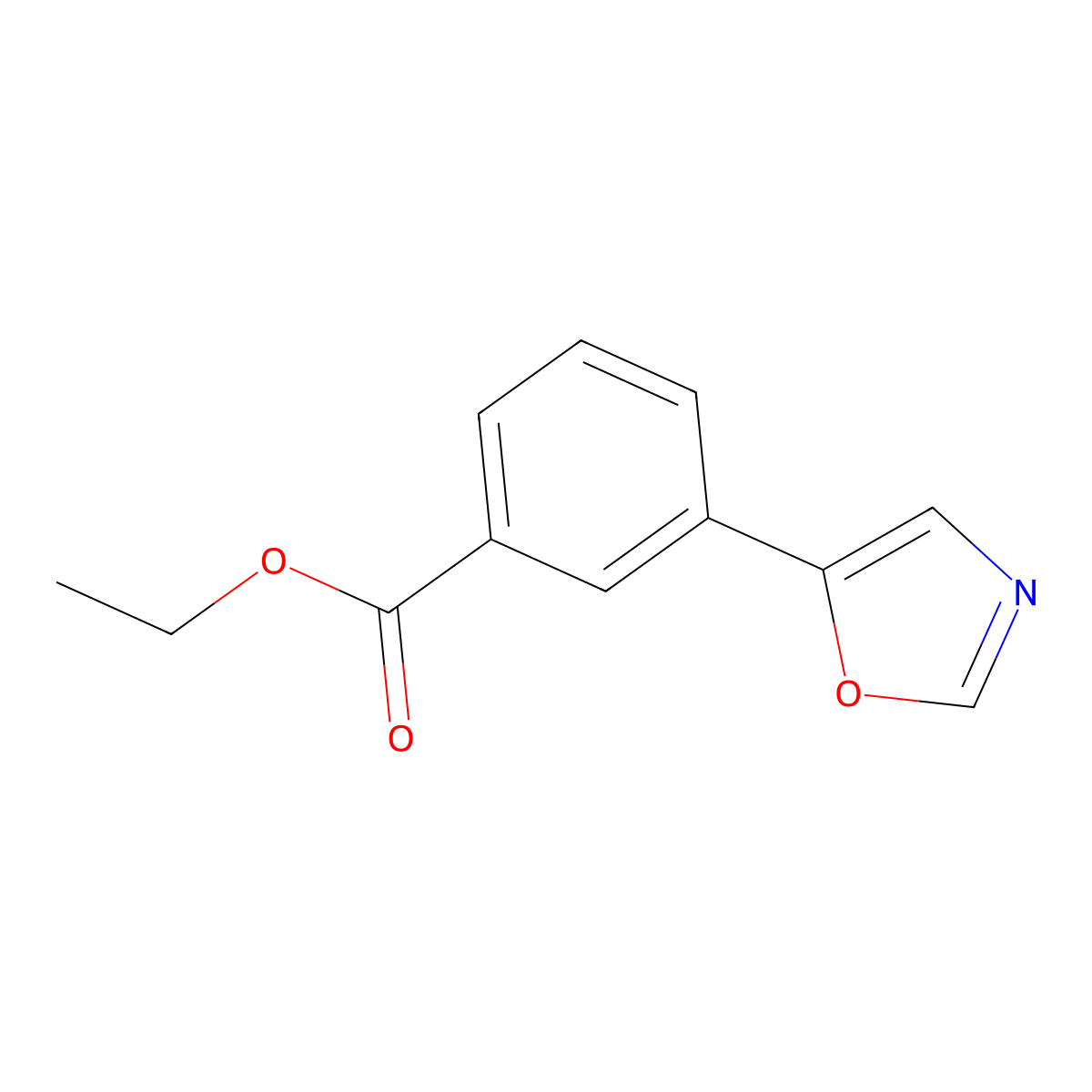 Ethyl 3-(5-Oxazolyl)benzoate molecular structure, CAS 1261268-84-1