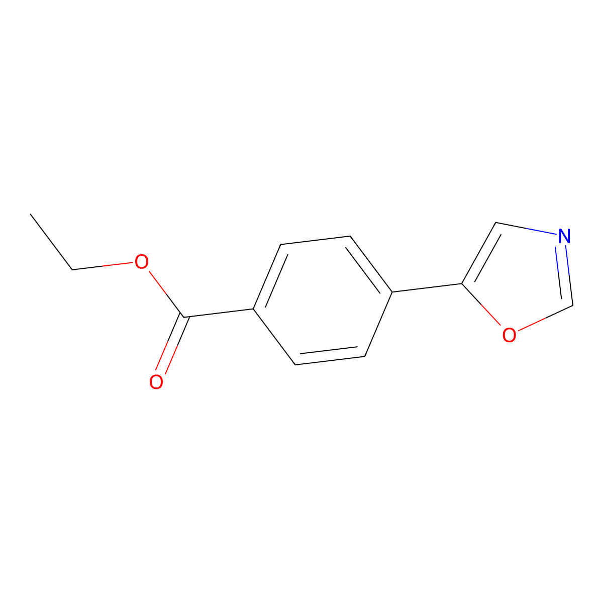 Ethyl 4-(5-Oxazolyl)benzoate molecular structure, CAS 1261268-94-3