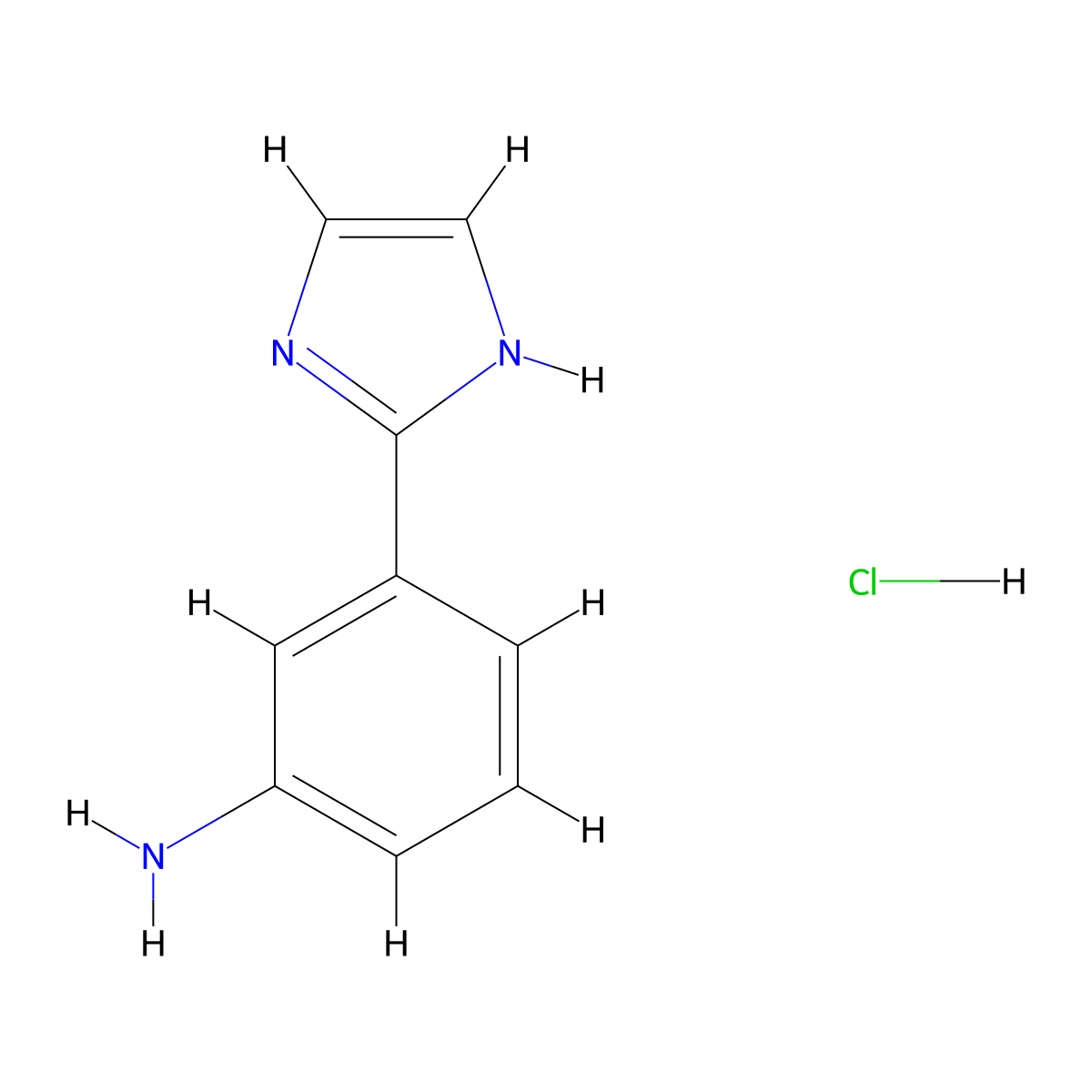 3-(1H-Imidazol-2-yl)aniline hydrochloride molecular structure, CAS 1261269-04-8