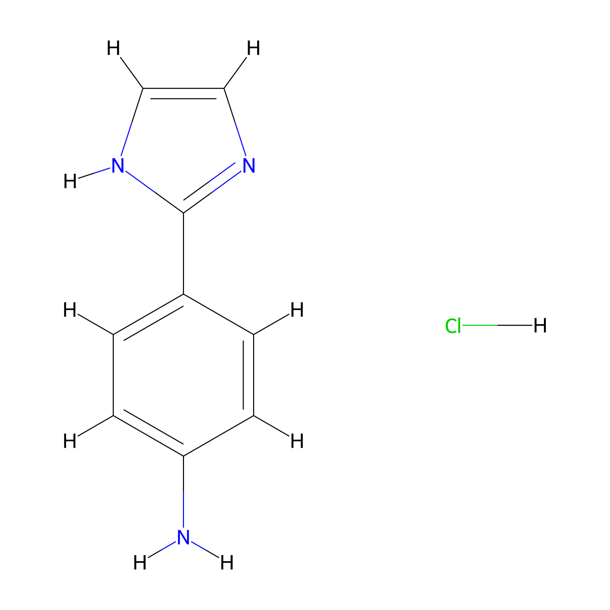 4-(1H-Imidazol-2-yl)aniline hydrochloride molecular structure, CAS 1261269-05-9