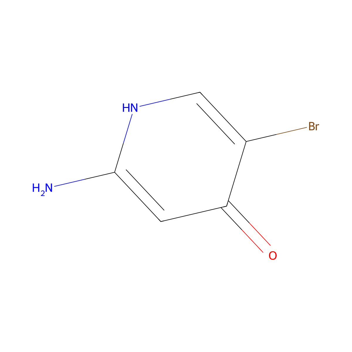 2-Amino-5-bromopyridin-4-ol molecular structure, CAS 1261269-33-3