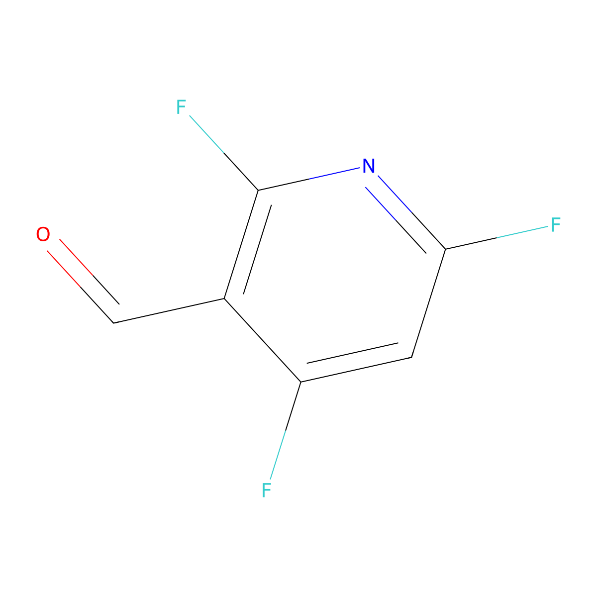 2,4,6-Trifluoropyridine-3-carbaldehyde molecular structure, CAS 1261269-40-2