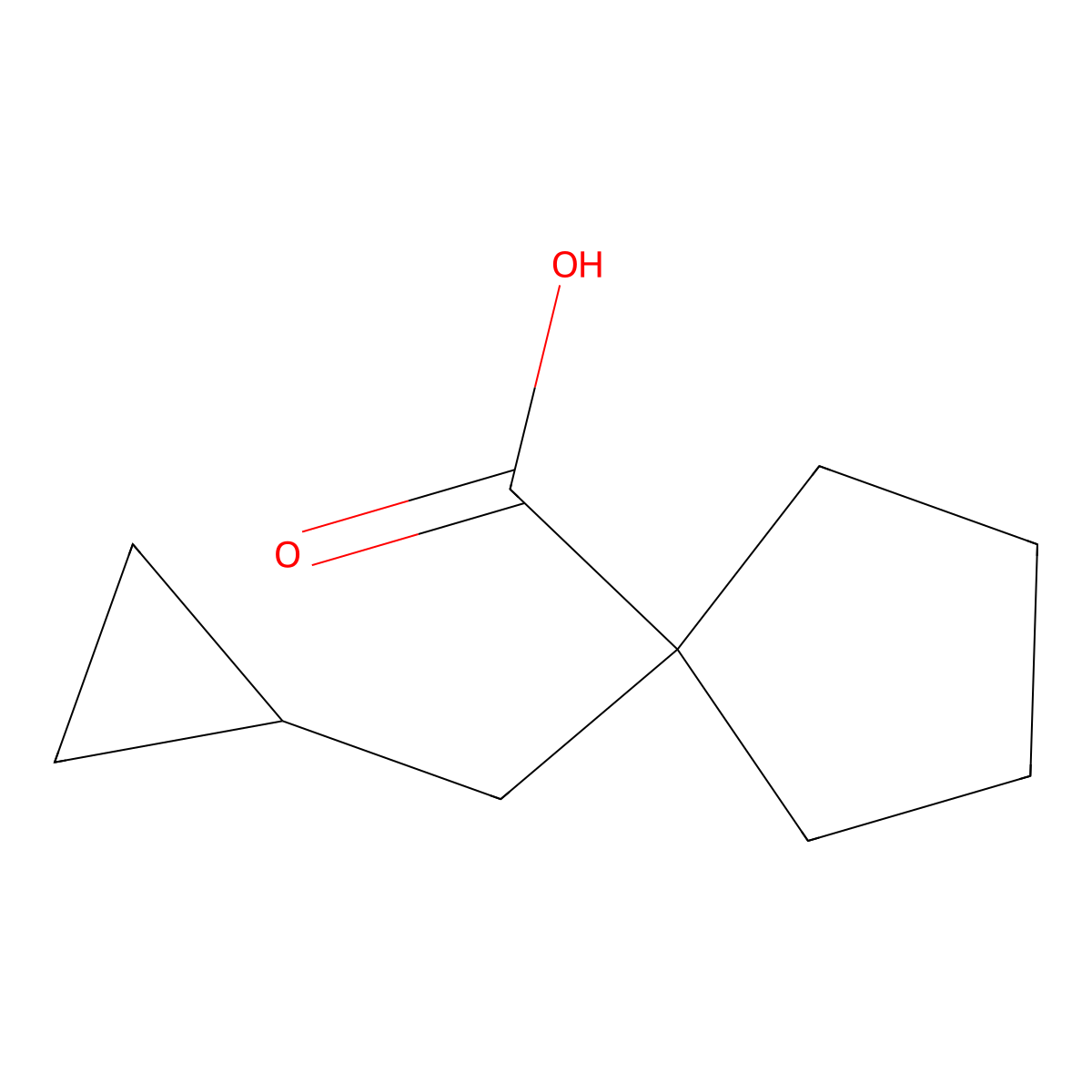1-(Cyclopropylmethyl)cyclopentane-1-carboxylic acid molecular structure, CAS 1261269-54-8