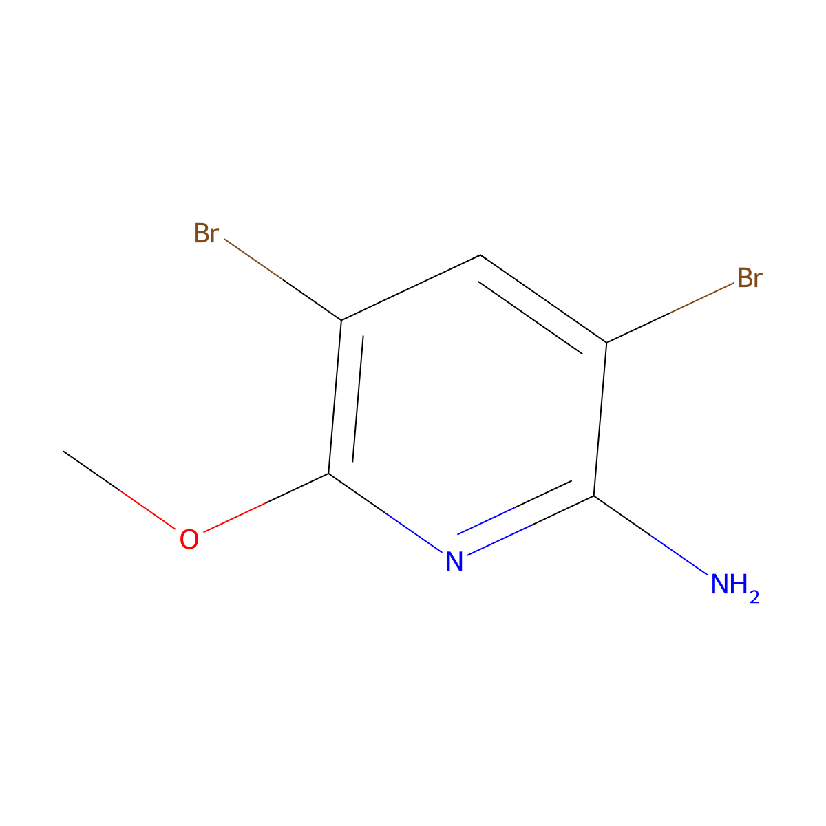 3,5-Dibromo-6-methoxy-pyridin-2-ylamine molecular structure, CAS 1261269-56-0