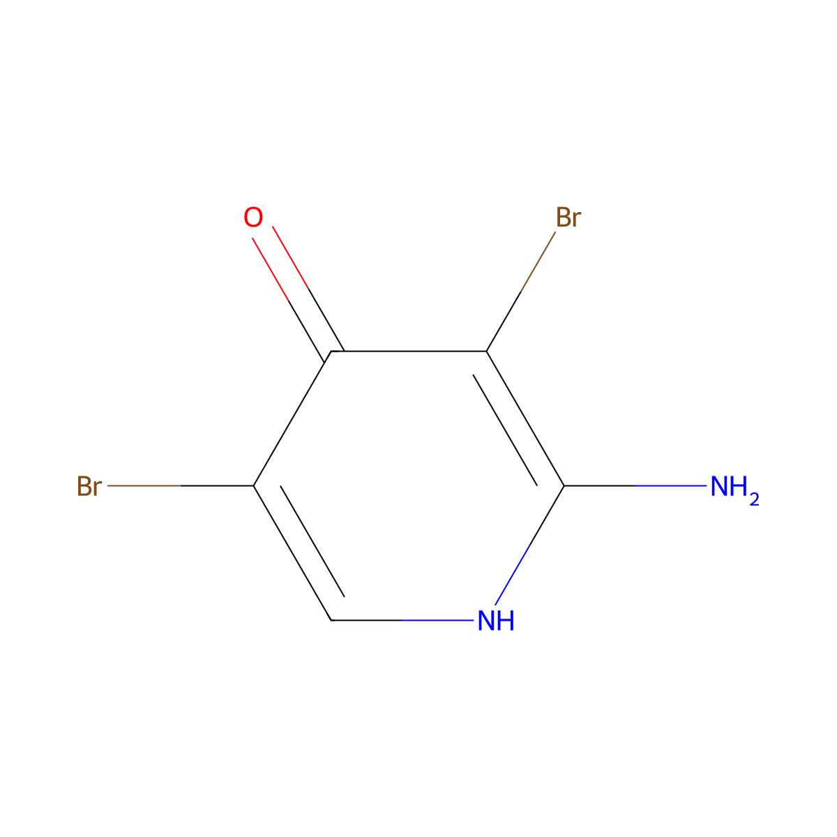 2-Amino-3,5-dibromopyridin-4-ol molecular structure, CAS 1261269-58-2