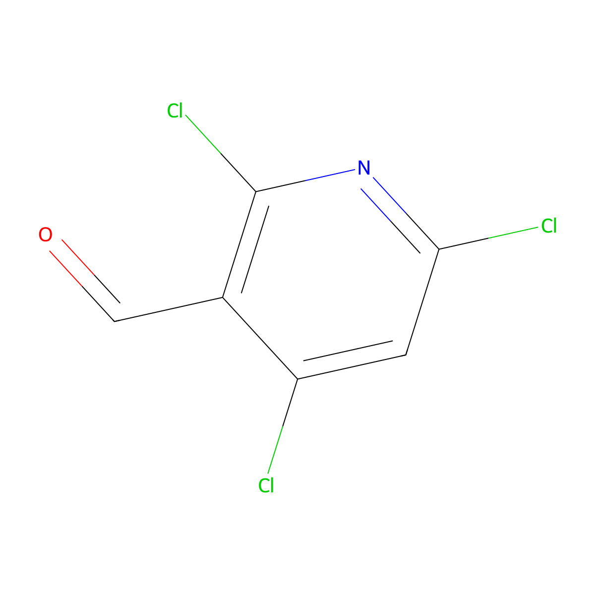 2,4,6-Trichloropyridine-3-carbaldehyde molecular structure, CAS 1261269-66-2