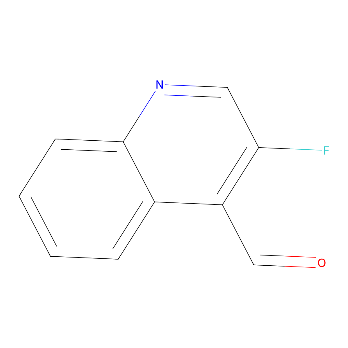 3-Fluoroquinoline-4-carbaldehyde molecular structure, CAS 1261269-78-6