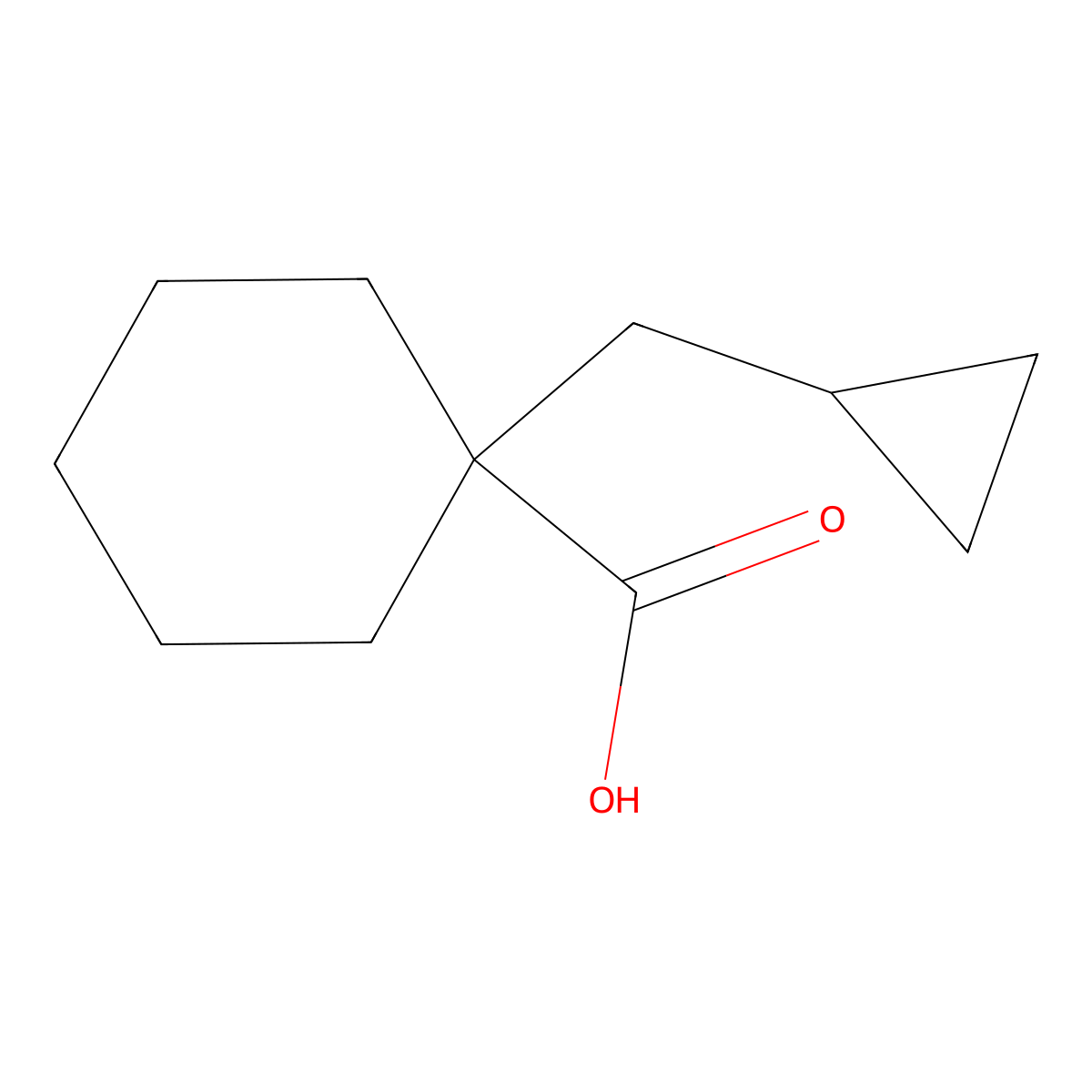 1-(Cyclopropylmethyl)cyclohexane-1-carboxylic acid molecular structure, CAS 1261269-81-1