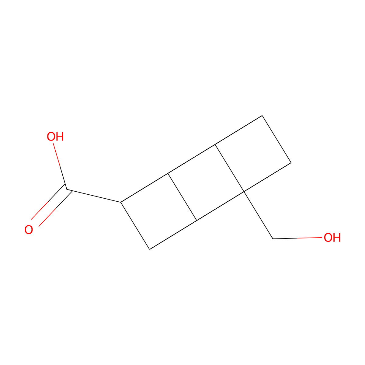 4-Hydroxymethyl-cubane-1-carboxylic acid molecular structure, CAS 1261296-29-0