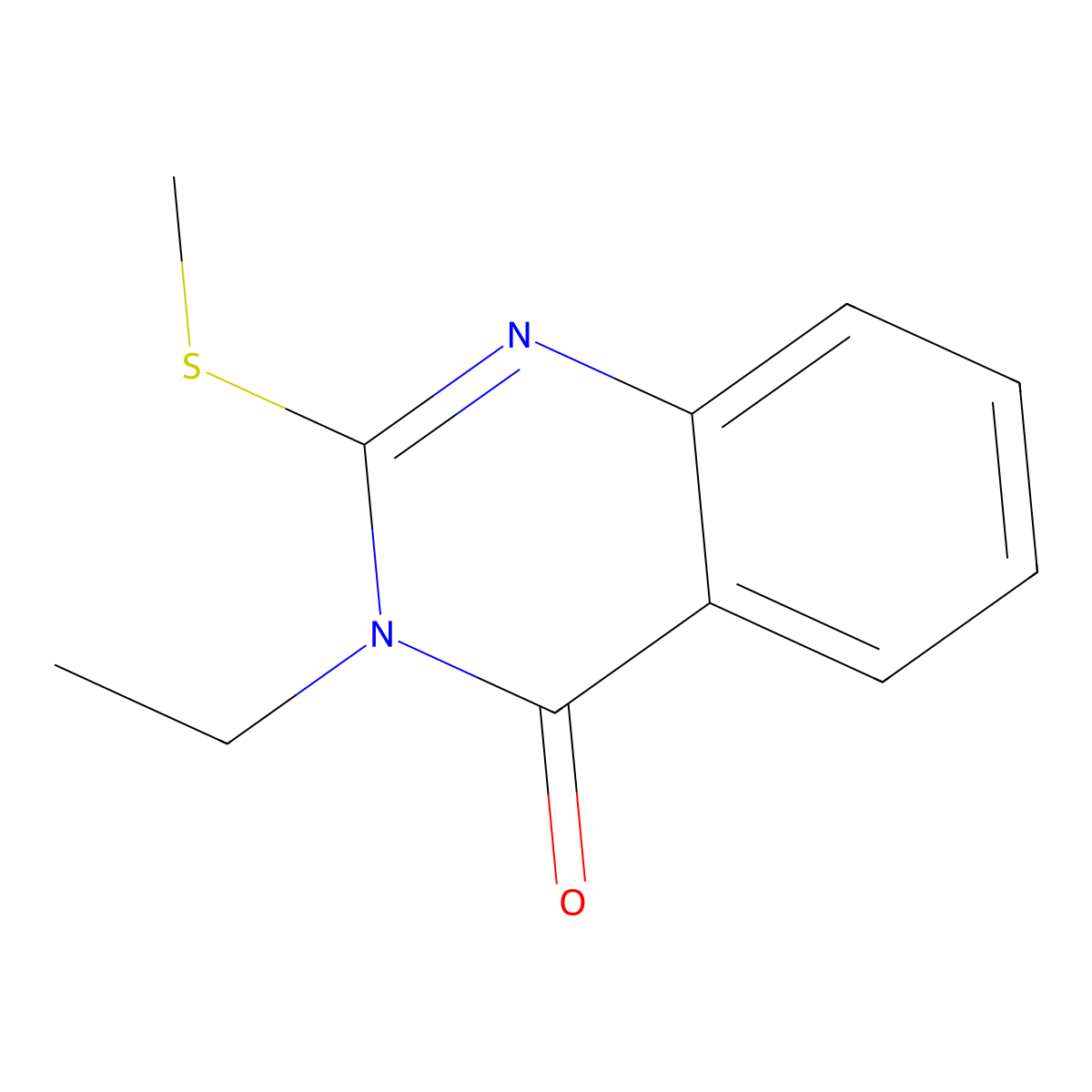 3-ethyl-2-(methylthio)quinazolin-4(3H)-one molecular structure, CAS 126135-06-6