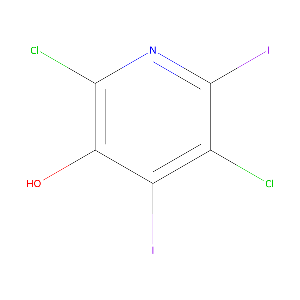 2,5-Dichloro-4,6-diiodopyridin-3-ol molecular structure, CAS 1261365-34-7
