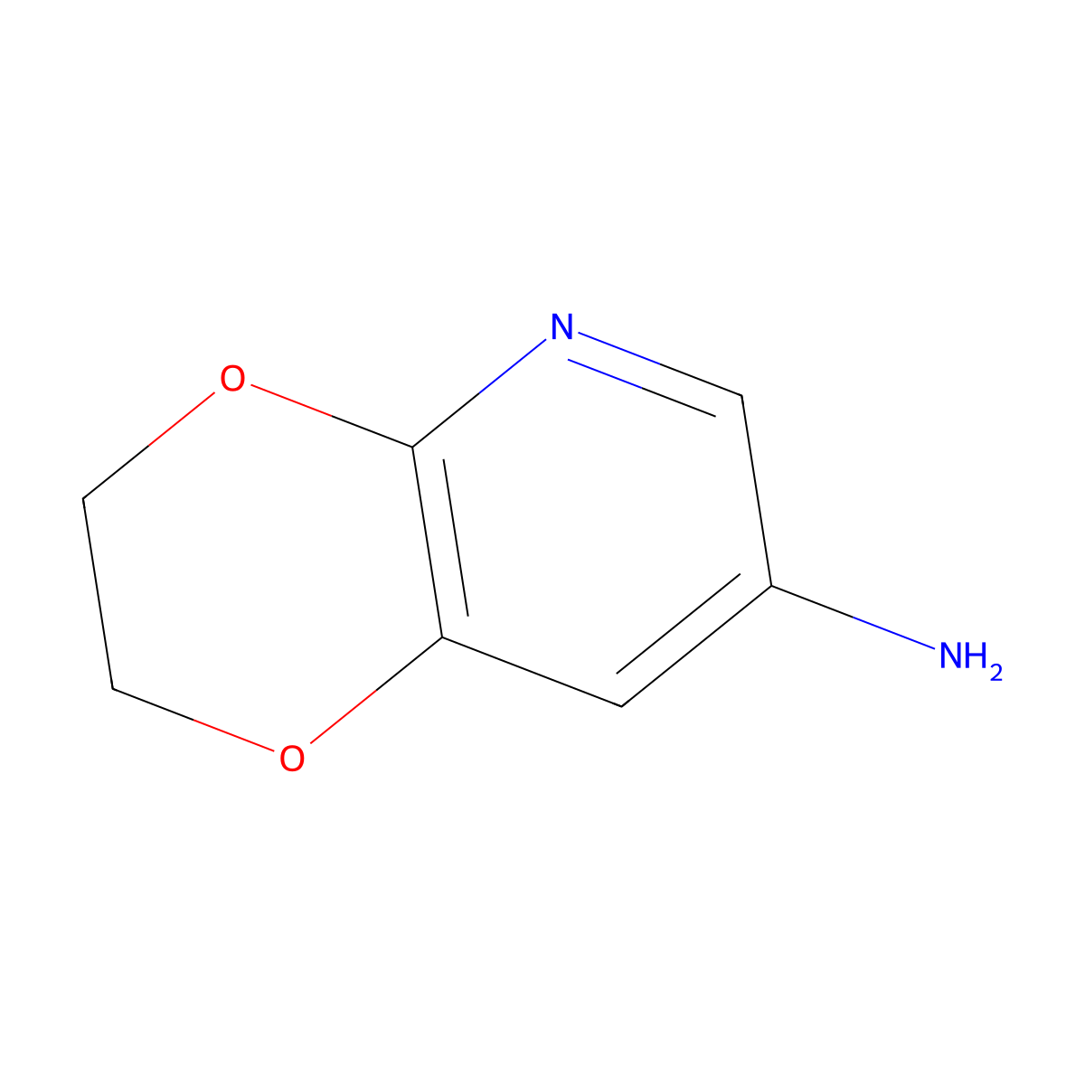 2,3-Dihydro-[1,4]dioxino[2,3-b]pyridin-7-amine molecular structure, CAS 1261365-47-2