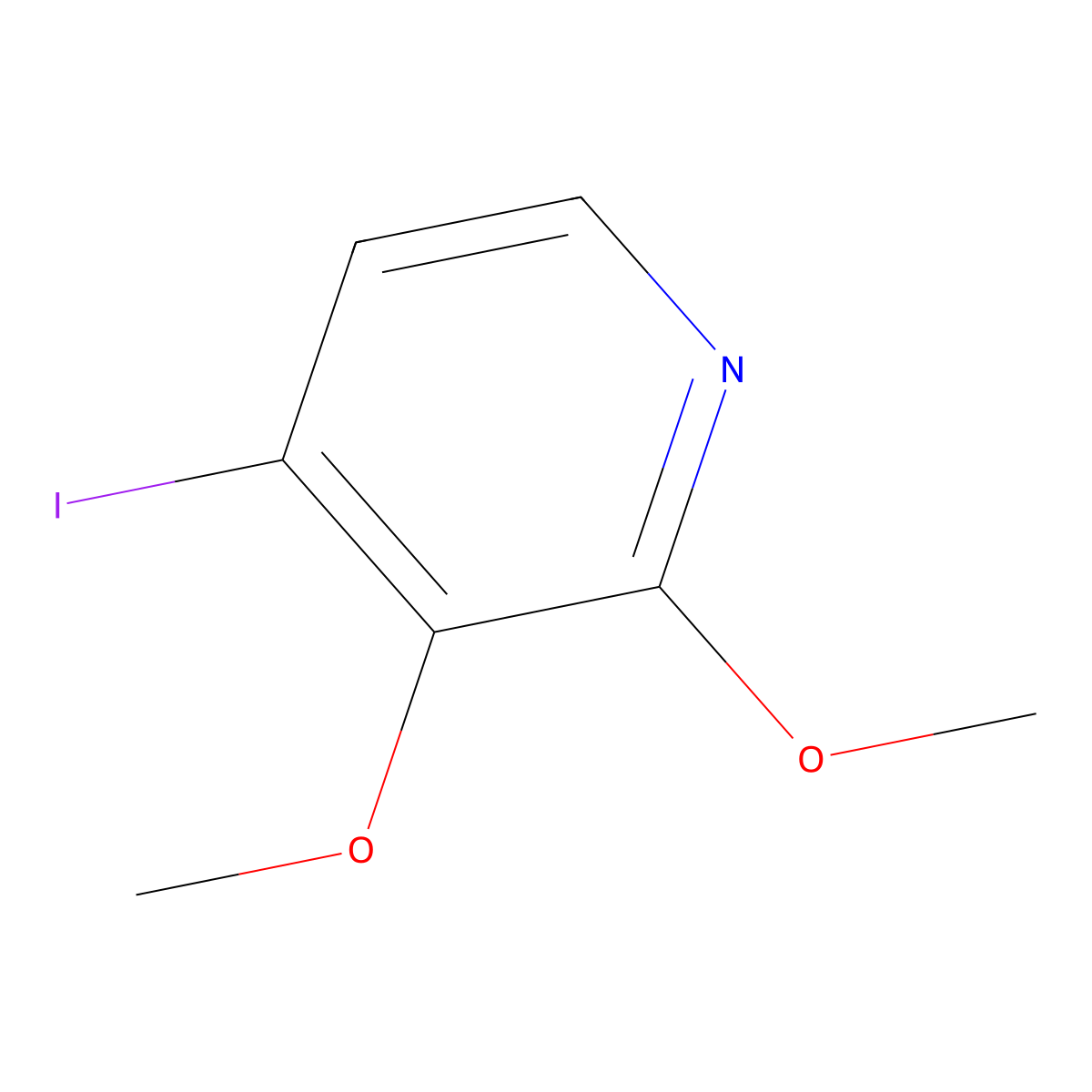 4-Iodo-2,3-dimethoxypyridine molecular structure, CAS 1261365-64-3