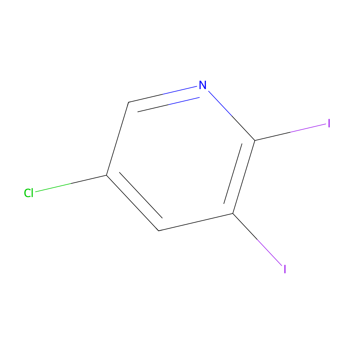 5-Chloro-2,3-diiodopyridine molecular structure, CAS 1261365-71-2