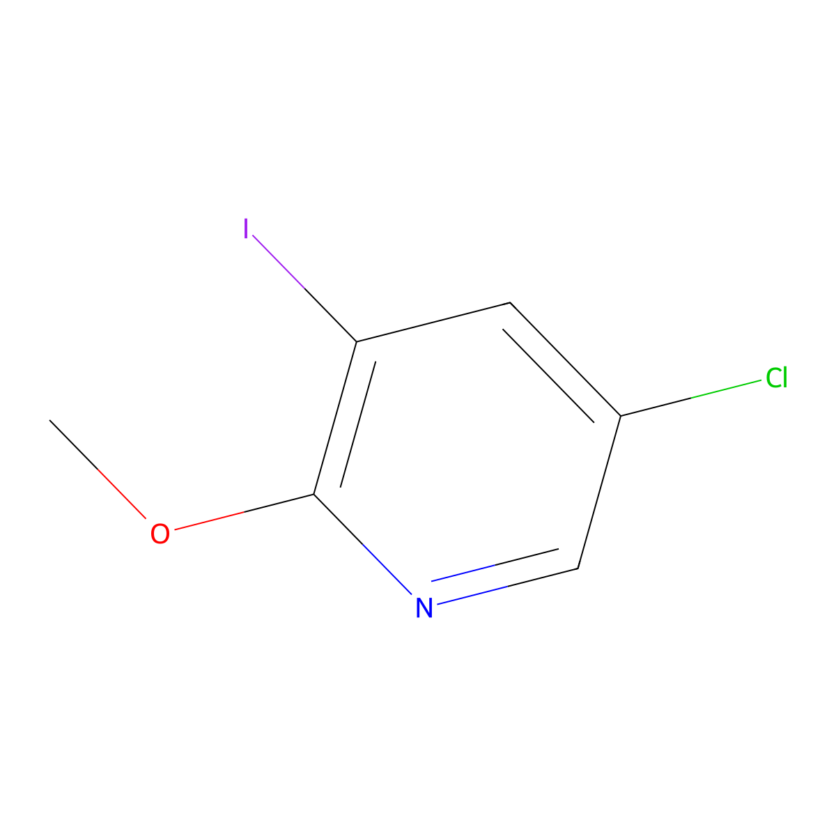 5-Chloro-3-iodo-2-methoxypyridine molecular structure, CAS 1261365-72-3