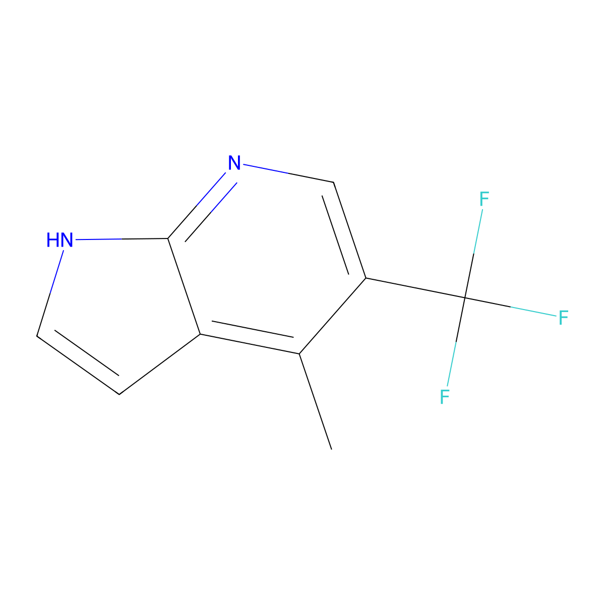 4-Methyl-5-(trifluoromethyl)-1H-pyrrolo[2,3-b]pyridine molecular structure, CAS 1261365-79-0