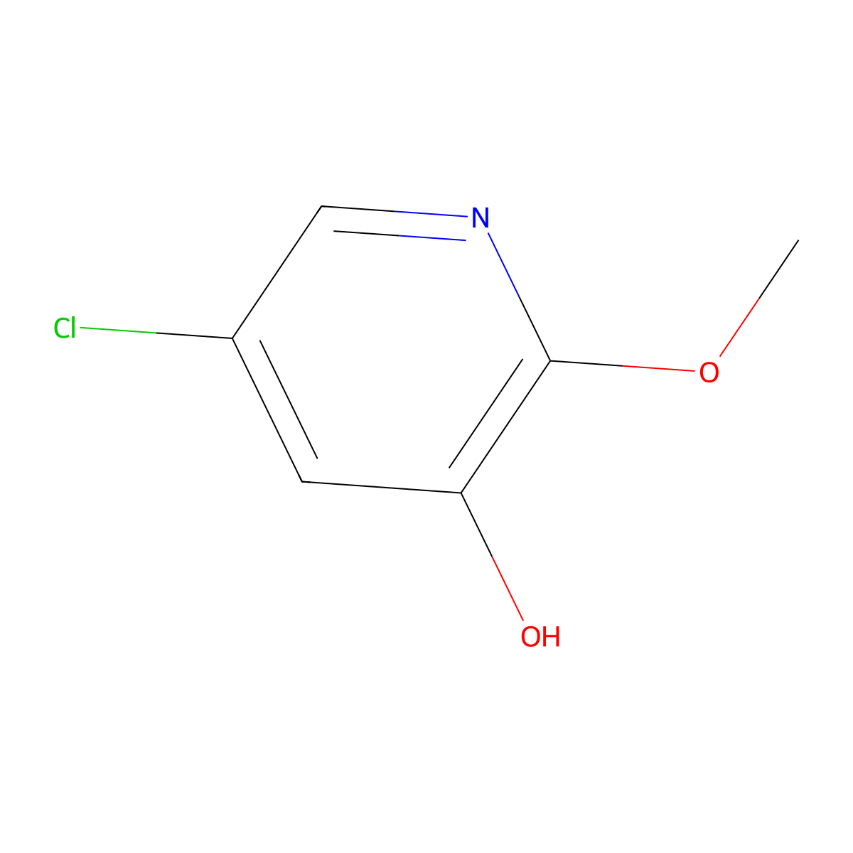 5-Chloro-2-Methoxypyridin-3-Ol molecular structure, CAS 1261365-86-9