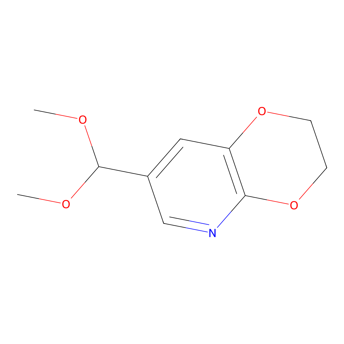7-(Dimethoxymethyl)-2,3-dihydro-[1,4]dioxino[2,3-b]pyridine molecular structure, CAS 1261365-94-9