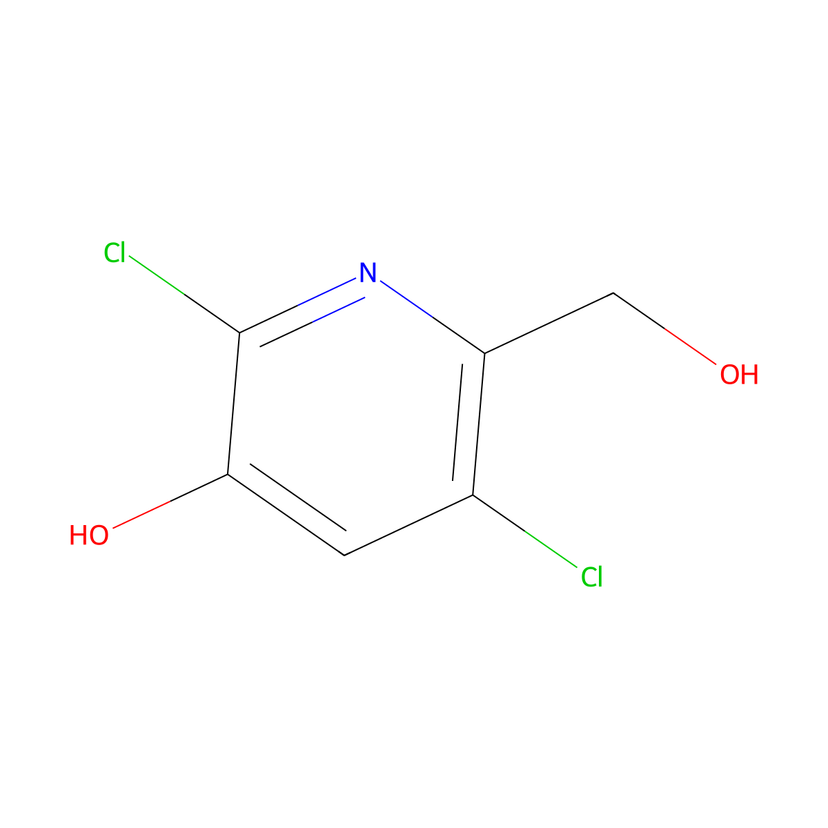 2,5-Dichloro-6-(hydroxymethyl)pyridin-3-ol molecular structure, CAS 1261365-99-4