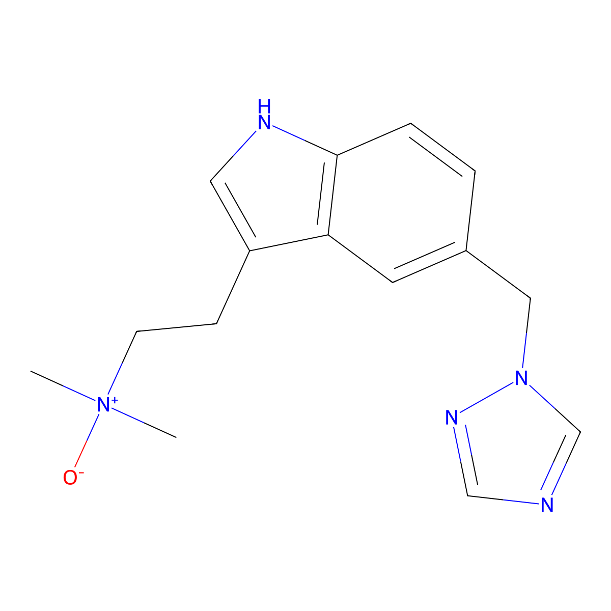 Rizatriptan N-oxide molecular structure, CAS 1261392-57-7