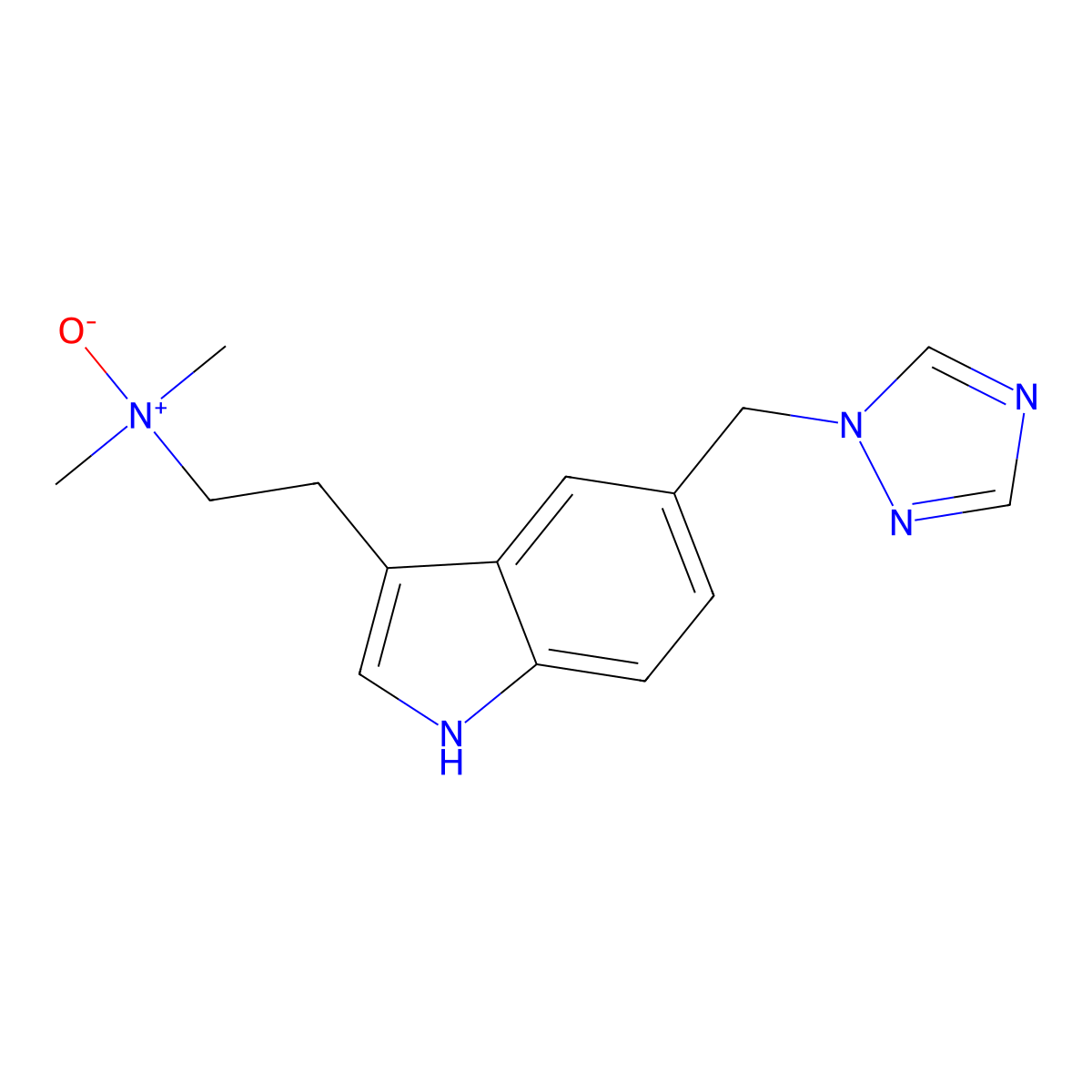 Rizatriptan N-oxide molecular structure, CAS 1261392-57-7
