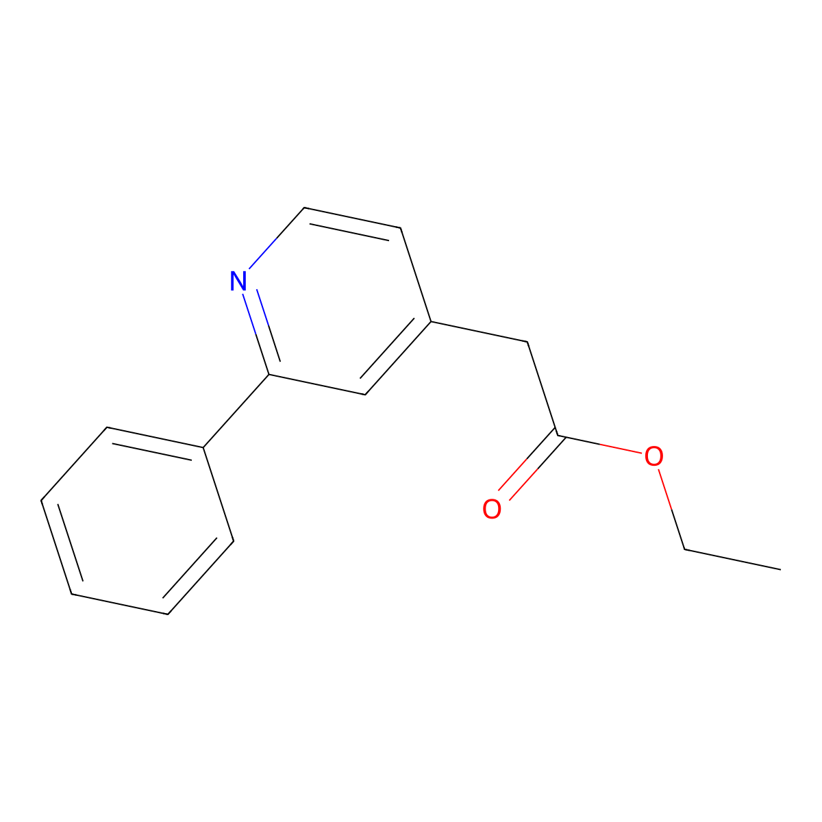 Ethyl 2-phenyl-4-pyridineacetate molecular structure, CAS 1261433-30-0