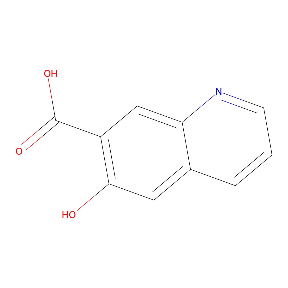 6-Hydroxyquinoline-7-carboxylic acid molecular structure, CAS 1261434-11-0