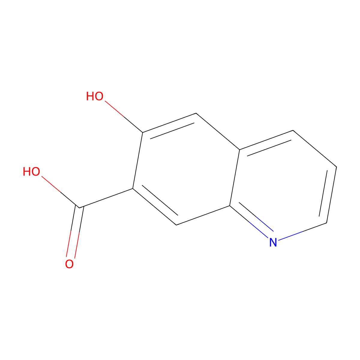 6-Hydroxyquinoline-7-carboxylic acid molecular structure, CAS 1261434-11-0