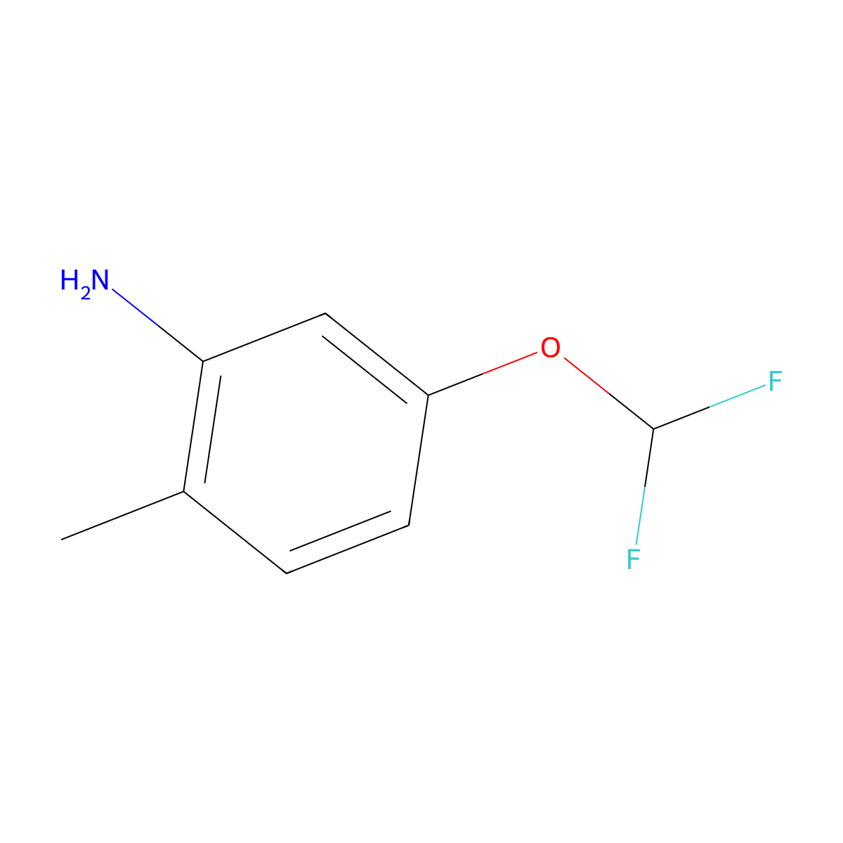 5-(Difluoromethoxy)-2-methylanilineaniline molecular structure, CAS 1261438-04-3