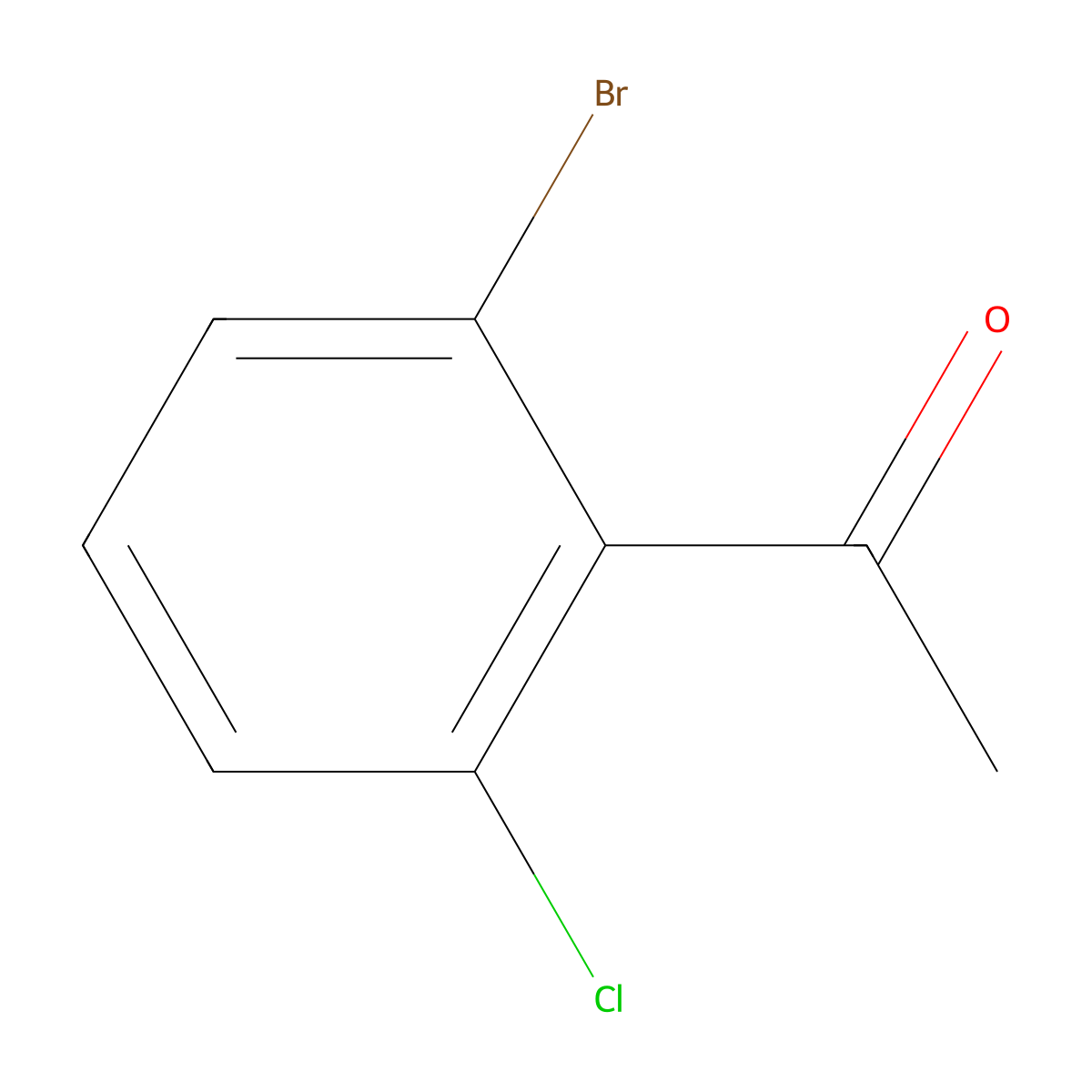 1-(2-Bromo-6-chlorophenyl)ethan-1-one molecular structure, CAS 1261438-38-3