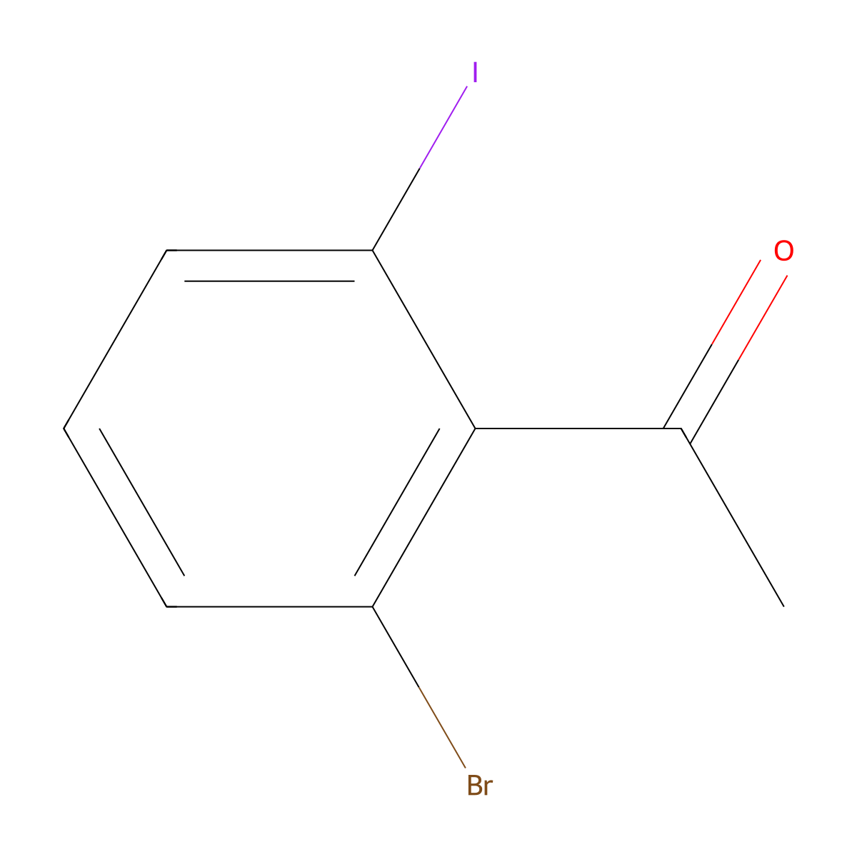 2'-Bromo-6'-iodoacetophenone molecular structure, CAS 1261438-63-4