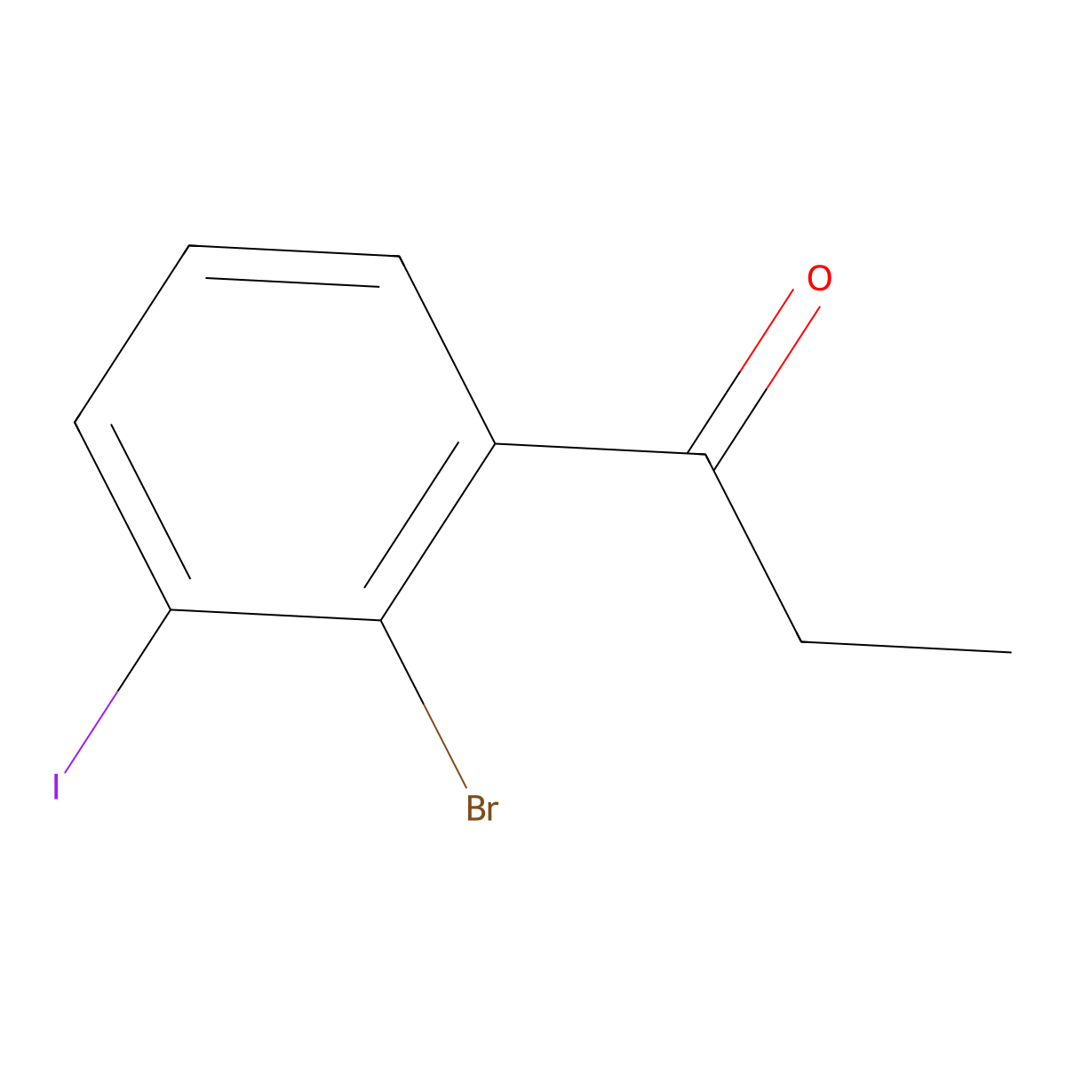 1-(2-Bromo-3-iodophenyl)-1-propanone molecular structure, CAS 1261438-76-9