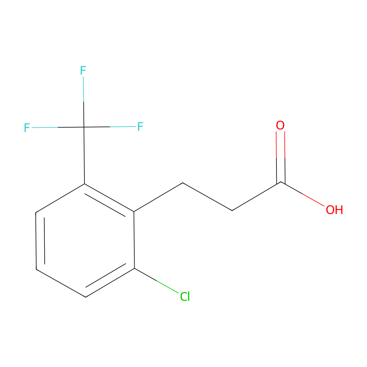 Benzenepropanoic acid, 2-chloro-6-(trifluoromethyl)- molecular structure, CAS 1261438-80-5