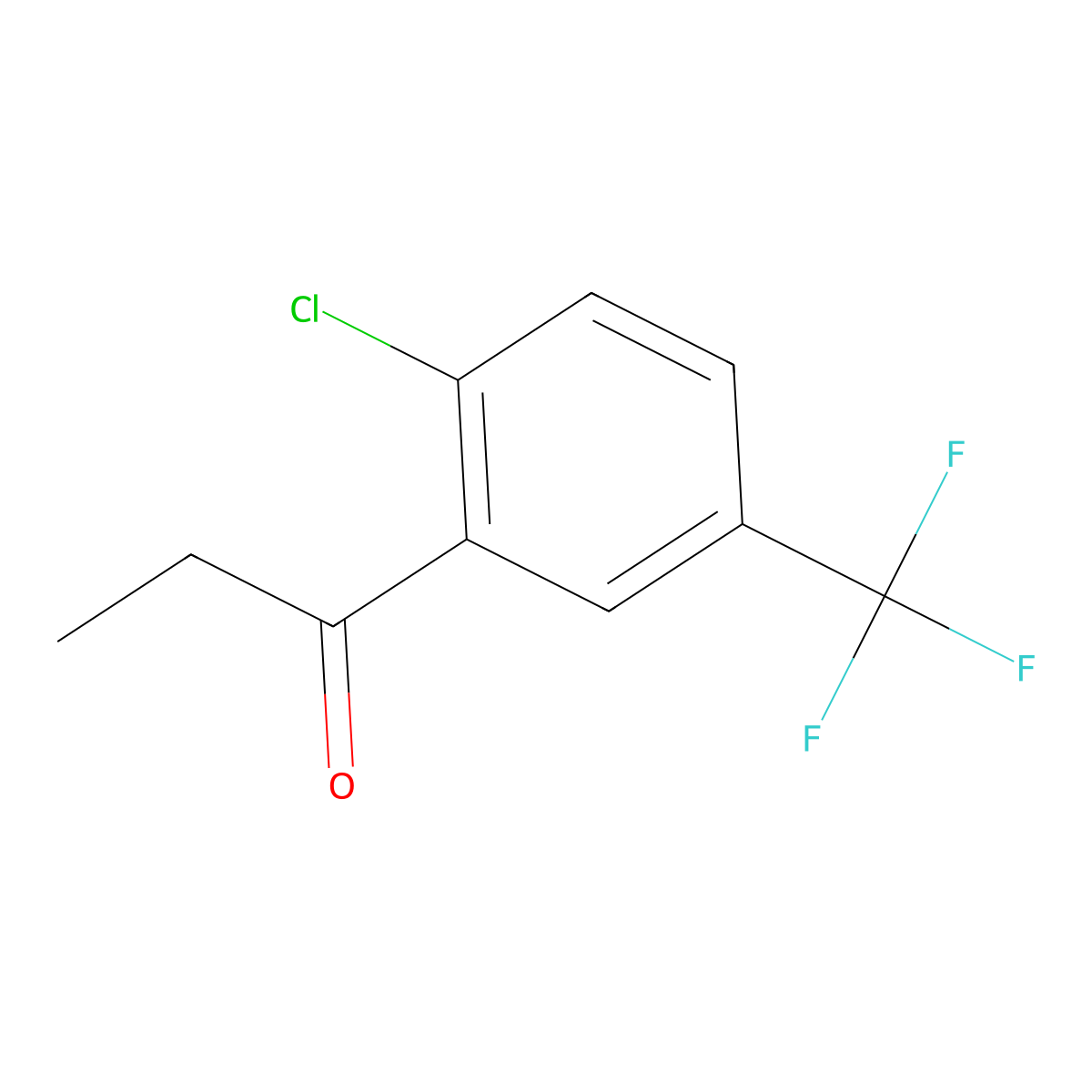 1-[2-Chloro-5-(trifluoromethyl)phenyl]propan-1-one molecular structure, CAS 1261438-83-8
