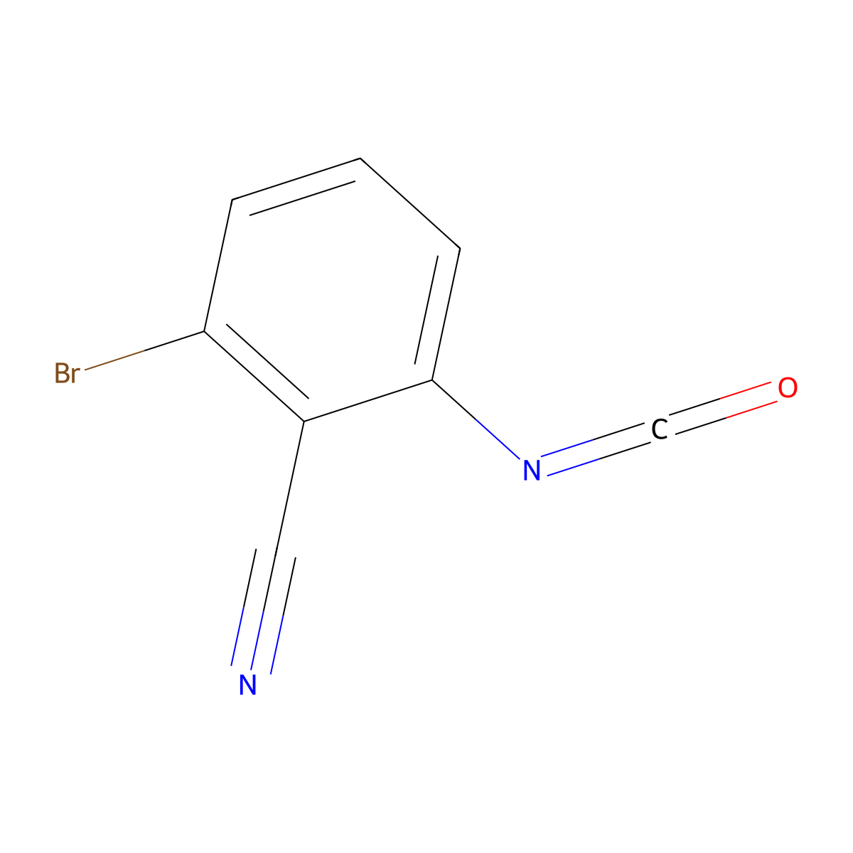 2-Bromo-6-isocyanatobenzonitrile molecular structure, CAS 1261438-91-8
